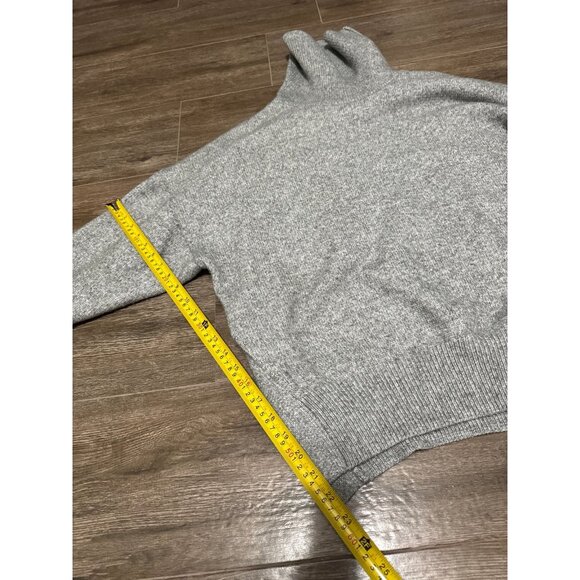 H&M oversized grey sweater turtleneck voluminous sleeves HM knit top m - Picture 5 of 11